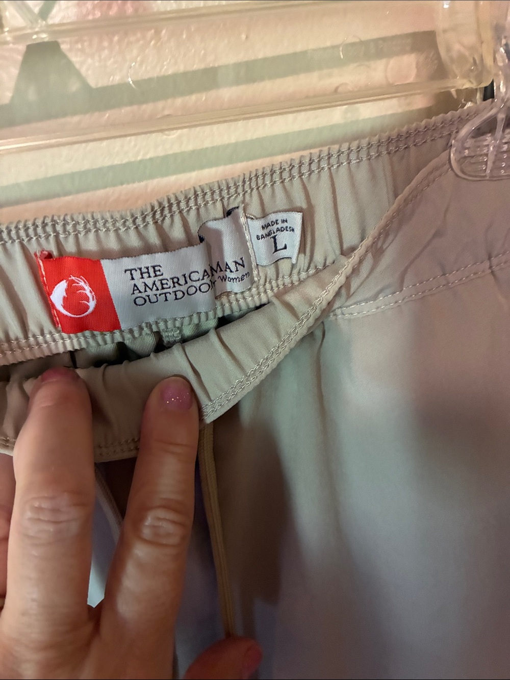 Light Olive Active Skort with Drawstring - Picture 4 of 5